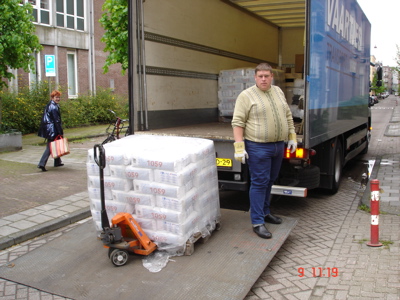 Twee pallets Sanierputz