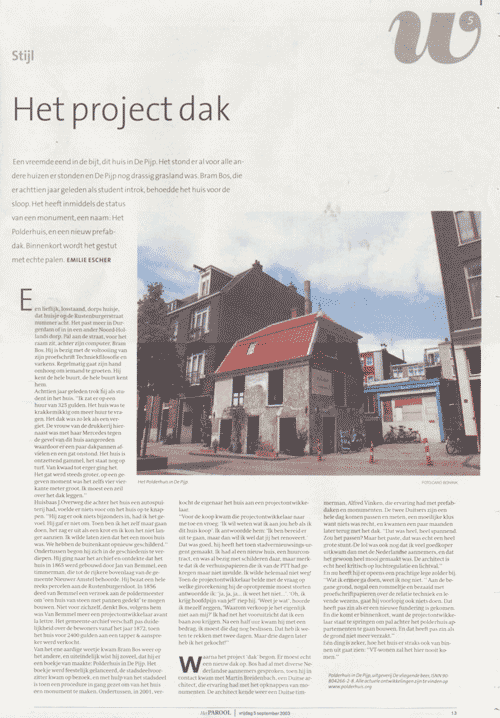 Parool, 5 september 2003