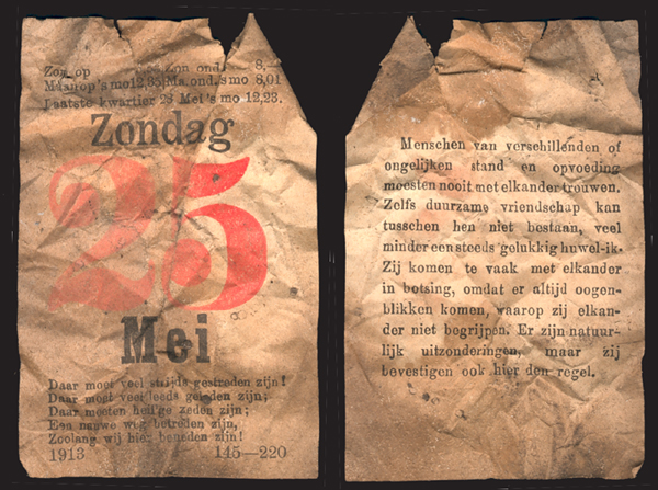 Kalenderblad 25 mei 1913
